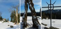 37 silvester 2013 - dem nebel entflohen - immer noch 30 cm tragender altschnee am jaehrlingsschachten - einem lieblingsplatz der mitterfelser wanderer